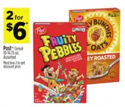 Dollar General Post Cereal offer