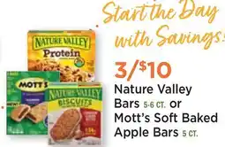 Heinen's Nature Valley Bars 5-6 CT. or Mott's Soft Baked Apple Bars 5 CT offer