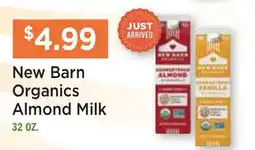 Heinen's New Barn Organics Almond Milk offer