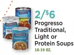 Heinen's Progresso Traditional, Light or Protein Soups offer