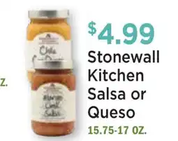 Heinen's Stonewall Kitchen Salsa or Queso offer