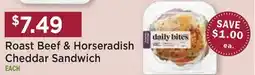 Heinen's Roast Beef & Horseradish Cheddar Sandwich offer