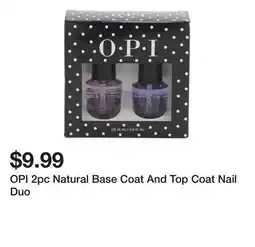 Marshalls OPI 2pc Natural Base Coat And Top Coat Nail Duo offer
