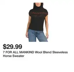 Marshalls 7 FOR ALL MANKIND Wool Blend Sleeveless Horse Sweater offer