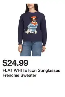 Marshalls FLAT WHITE Icon Sunglasses Frenchie Sweater offer