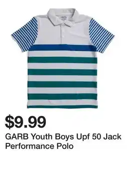 Marshalls GARB Youth Boys Upf 50 Jack Performance Polo offer