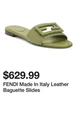 Marshalls FENDI Made In Italy Leather Baguette Slides offer