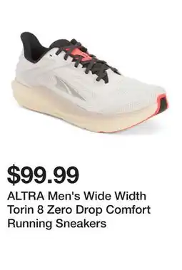 Marshalls ALTRA Men's Wide Width Torin 8 Zero Drop Comfort Running Sneakers offer