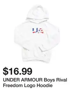 Marshalls UNDER ARMOUR Boys Rival Freedom Logo Hoodie offer