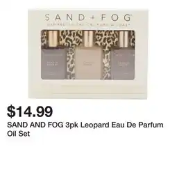Marshalls SAND AND FOG 3pk Leopard Eau De Parfum Oil Set offer