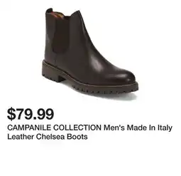 Marshalls CAMPANILE COLLECTION Men's Made In Italy Leather Chelsea Boots offer