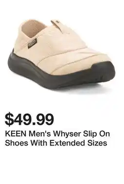 Marshalls KEEN Men's Whyser Slip On Shoes With Extended Sizes offer