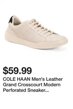 Marshalls COLE HAAN Men's Leather Grand Crosscourt Modern Perforated Sneaker Shoes offer