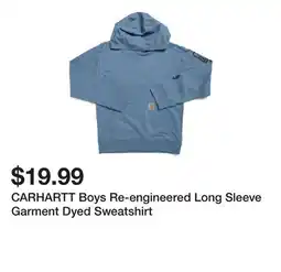 Marshalls CARHARTT Boys Re-engineered Long Sleeve Garment Dyed Sweatshirt offer