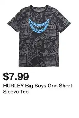 Marshalls HURLEY Big Boys Grin Short Sleeve Tee offer