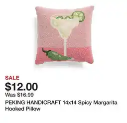 Marshalls PEKING HANDICRAFT 14x14 Spicy Margarita Hooked Pillow offer
