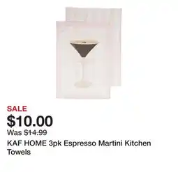 Marshalls KAF HOME 3pk Espresso Martini Kitchen Towels offer