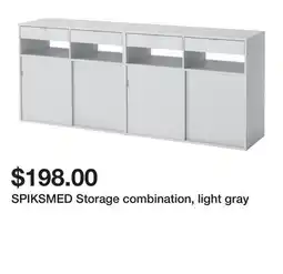 Ikea SPIKSMED Storage combination, light gray offer