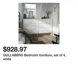 Ikea GULLABERG Bedroom furniture, set of 4, white offer