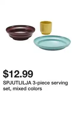 Ikea SPJUTLILJA 3-piece serving set, mixed colors offer