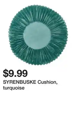 Ikea SYRENBUSKE Cushion, turquoise offer