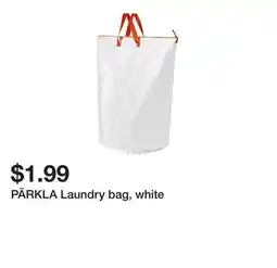 Ikea PÄRKLA Laundry bag, white offer