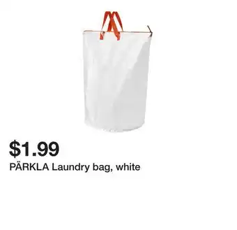 Ikea PÄRKLA Laundry bag, white offer