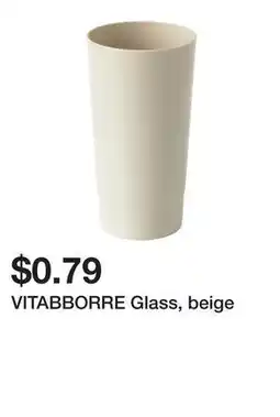 Ikea VITABBORRE Glass, beige offer