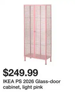 Ikea IKEA PS 2026 Glass-door cabinet, light pink offer