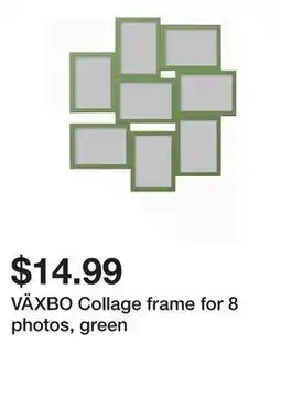 Ikea VÄXBO Collage frame for 8 photos, green offer