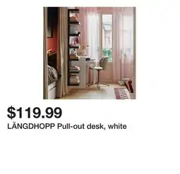 Ikea LÄNGDHOPP Pull-out desk, white offer