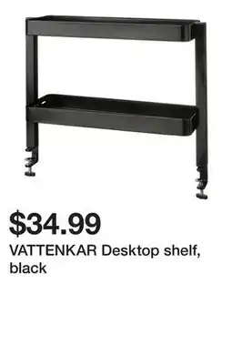 Ikea VATTENKAR Desktop shelf, black offer
