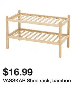 Ikea VASSKÄR Shoe rack, bamboo offer