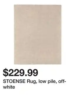 Ikea STOENSE Rug, low pile, off-white offer
