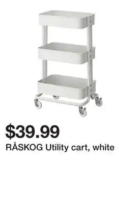 Ikea RÅSKOG Utility cart, white offer