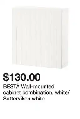 Ikea BESTÃ… Wall-mounted cabinet combination, white/Sutterviken white offer