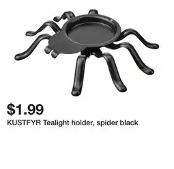 Ikea KUSTFYR Tealight holder, spider black offer