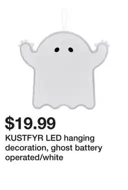 Ikea KUSTFYR LED hanging decoration, ghost battery operated/white offer