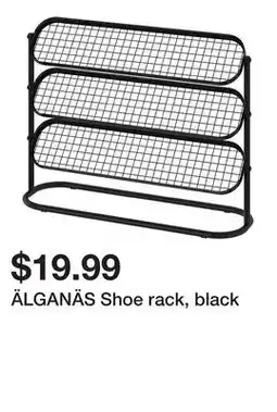 Ikea ÄLGANÄS Shoe rack, black offer