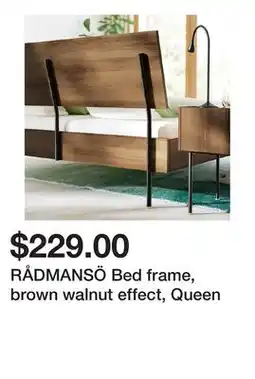 Ikea RÅDMANSÖ Bed frame, brown walnut effect, Queen offer