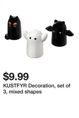 Ikea KUSTFYR Decoration, set of 3, mixed shapes offer