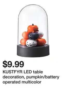Ikea KUSTFYR LED table decoration, pumpkin/battery operated multicolor offer