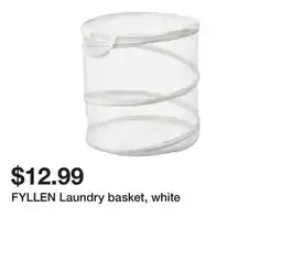 Ikea FYLLEN Laundry basket, white offer