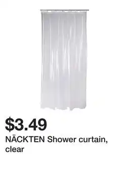 Ikea NÄCKTEN Shower curtain, clear offer