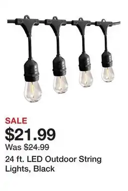 Harbor Freight Tools 24 ft. LED Outdoor String Lights, Black offer
