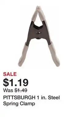 Harbor Freight Tools PITTSBURGH 1 in. Steel Spring Clamp offer