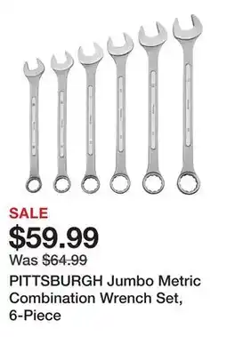 Harbor Freight Tools PITTSBURGH Jumbo Metric Combination Wrench Set, 6-Piece offer