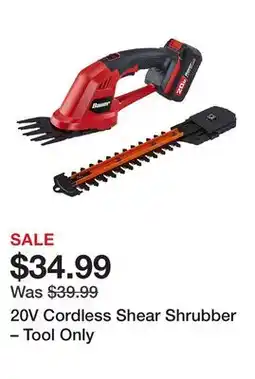 Harbor Freight Tools 20V Cordless Shear Shrubber – Tool Only offer