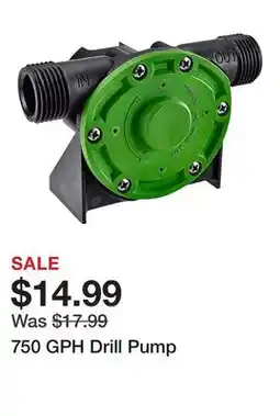 Harbor Freight Tools 750 GPH Drill Pump offer