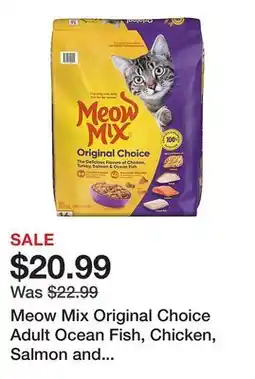 Tractor Supply Company Meow Mix Original Choice Adult Ocean Fish, Chicken, Salmon and Turkey Recipe Dry Cat Food offer